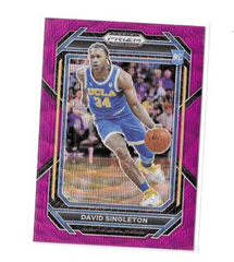 2023-24 Prizm Draft Picks Purple Wave Prizm #16 David Singleton UCLA